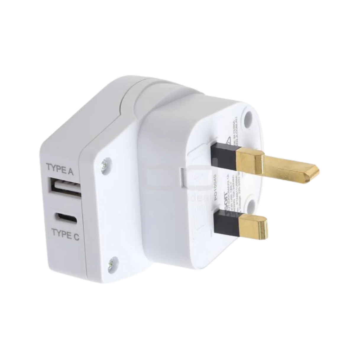 Jackson Outbound Travel Adaptor UK, including 1xUSB-A + 1xUSB-C