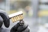 Klingspor BHZ 600 spark plug brush 3x rows, 45x17x145 mm, wooden handle 0,17 stainless steel Pack of 25