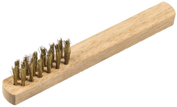 Klingspor BHZ 600 spark plug brush 3x rows, 45x17x145 mm, wooden handle 0,17 brass crimped Pack of 25