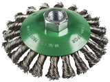 Klingspor BK 600 Z knotted cone brush Number of rows 1, 115 mm, thread M14 0,5 Steel