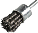 Klingspor BPS 600 Z end brush with shaft, knotted wire, 1x row, 22 x 6 mm, 0,35 Steel Pack of 10