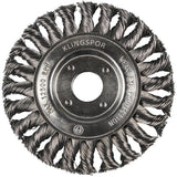 Klingspor BR 600 Z round brush knotted single row 1x row, 125 x 14 x 22,23 mm, 0,5 Steel