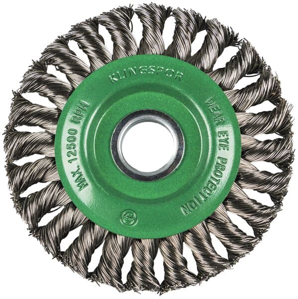 Klingspor BR 600 Z round brush knotted single row 1x row, 125 x 14 x 22,23 mm, 0,5 Steel