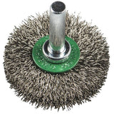 Klingspor BRS 600 W round shaft brush 600 W, 30 x 9 x 6 mm, 0,2 stainless steel Pack of 20