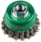 Klingspor BT 600 Z cup brush curled without ring 1x row, 100 mm, thread M14 0,5 Steel