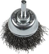 Klingspor BTS 600 W cup brush with shaft, 50 x 6 mm, 0,3 stainless steel Pack of 20