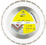 Klingspor DT 350 U diamond cutting blades, 400 x 3,6 x 25,4 mm 28 segments 40 x 3,6 x 10 mm, standard serration