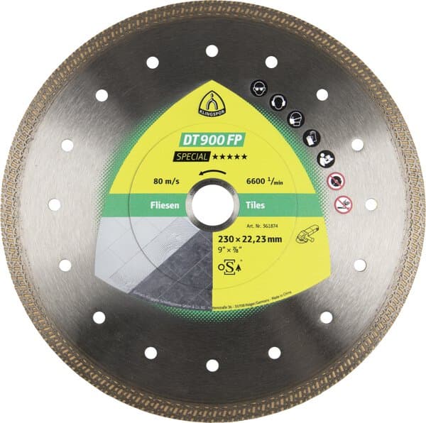 Klingspor DT 900 FP diamond cutting blades, 115 x 1,4 x 22,23 mm 1,4 x 10 mm, profiled cutting rim