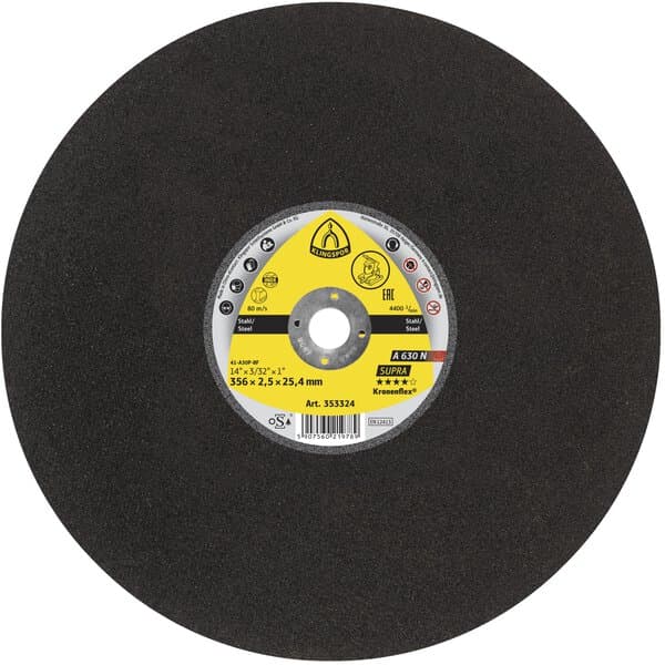 Klingspor Kronenflex A 630 N large cutting-off wheels, 300 x 2,5 x 25,4 mm flat Pack of 10