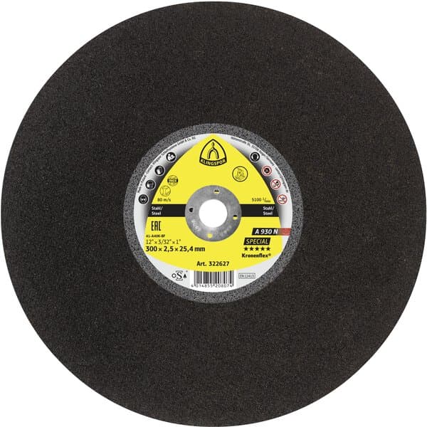 Klingspor Kronenflex A 930 N large cutting-off wheels, 350 x 3 x 25,4 mm flat Pack of 10