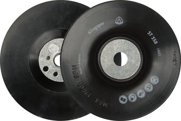 Klingspor ST 358 fibre disc backing pad, 100 mm thread M10