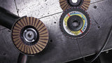 Klingspor SMT 850 combi non-woven abrasive flap disc, 125 x 22,23 mm grain 80 medium convex Pack of 5